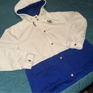 J. Crew Women’s Small S Two-Tone Blue and Cream/Khaki Jacket